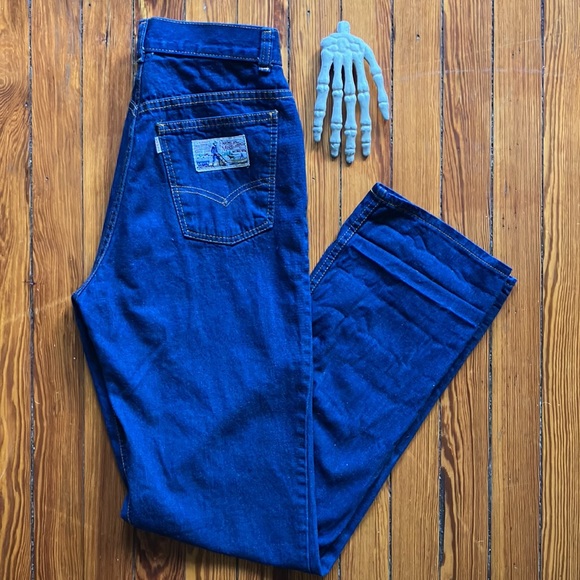 💀 SOLD 💀 Vintage 70s Levi's Plowboy Straight Leg High Waisted Jeans ~ Size 29 - Picture 9 of 9